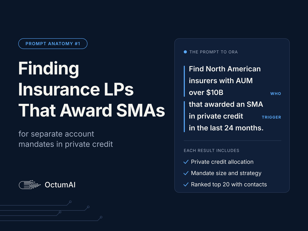 Prompt Anatomy #1: Finding Insurance LPs That Award Separate Account Mandates in Private Credit