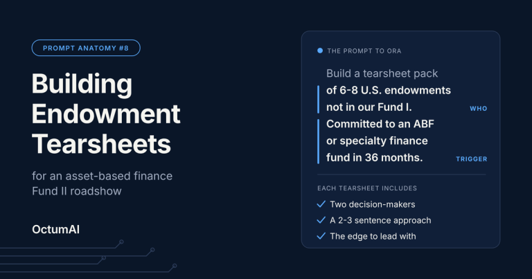 Prompt Anatomy #8: Building Endowment Tearsheets for an Asset-Based Finance Fund II Roadshow